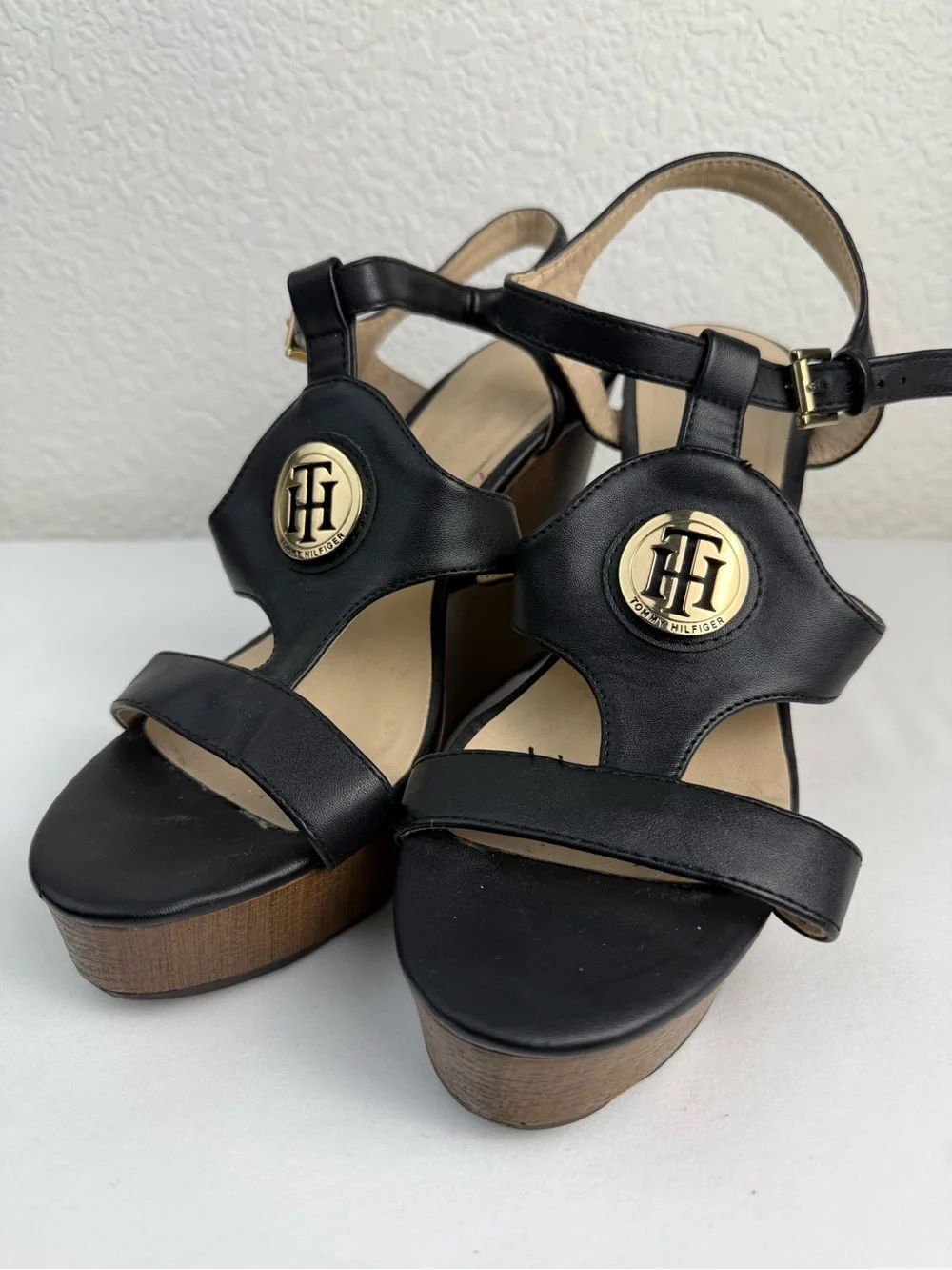 Tommy Hilfiger | Kaydin | Platform Wedge Sandals | Black | 9.5M
